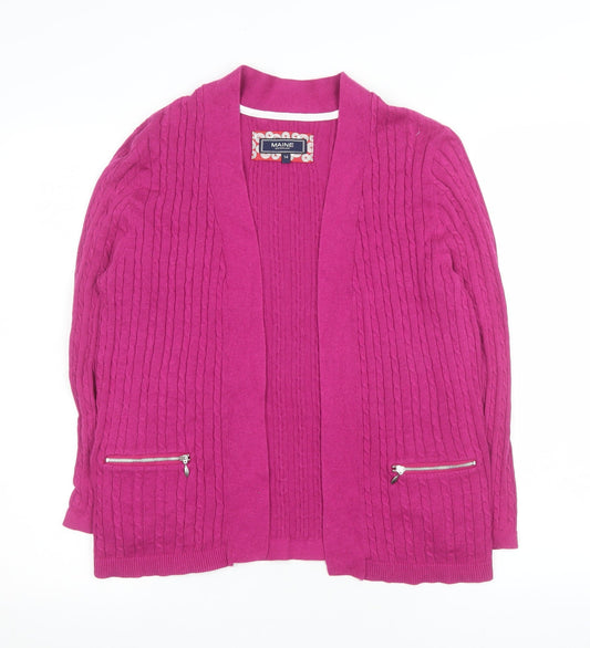 Womens UK Size 14 Maine New England Pink Cardigan Jumper