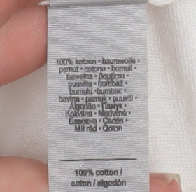 Womens UK Size S Gildan White Basic T-Shirt