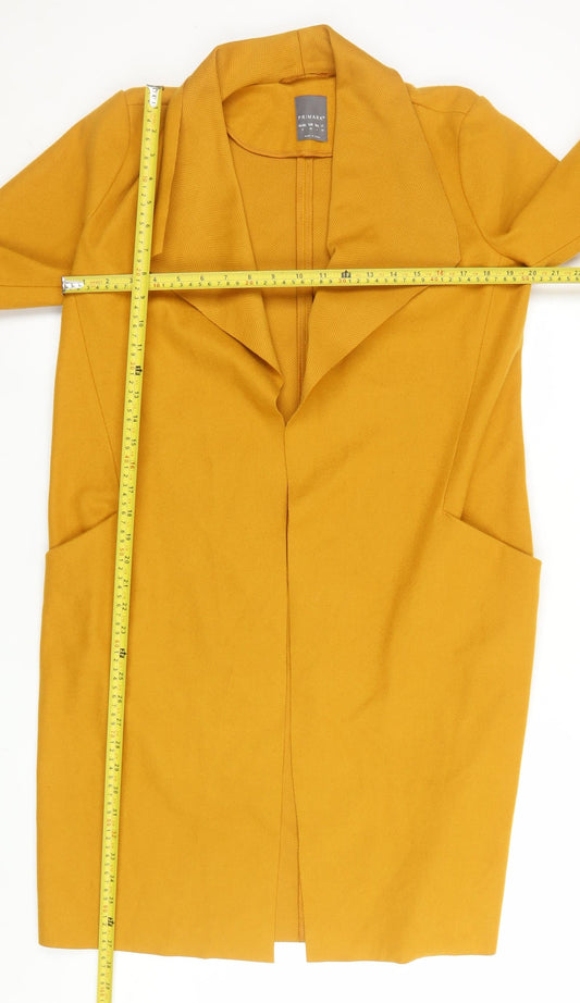 Womens UK Size 8 Primark Yellow Overcoat