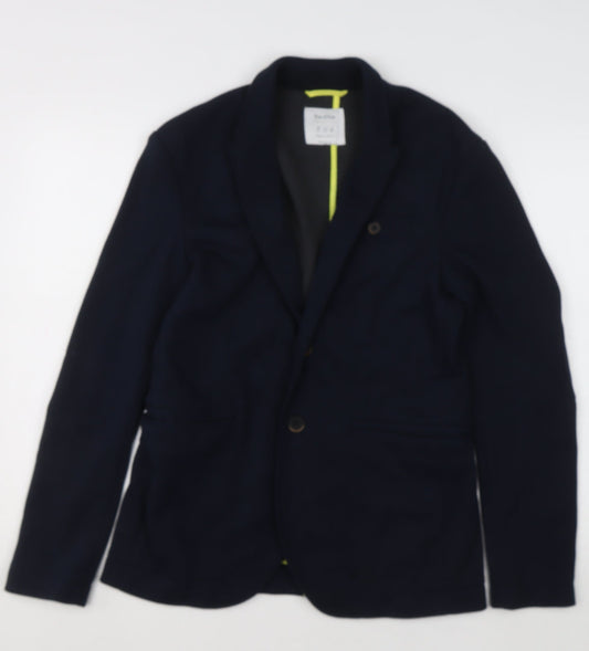 Womens UK Size 10 Bershka Blue Basic Jacket