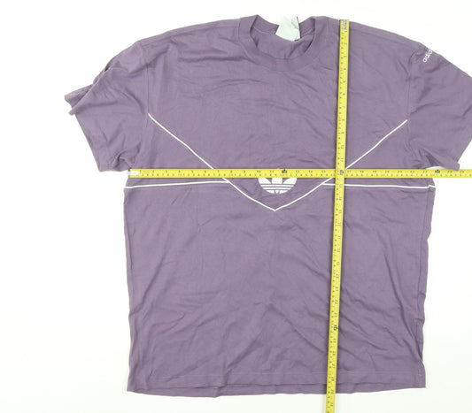 Mens UK Size XL adidas Purple Gym & TrainingRunning & JoggingFootball T-Shirt