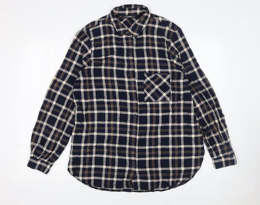 Womens UK Size 14 Dunnes Blue Basic Button-Up