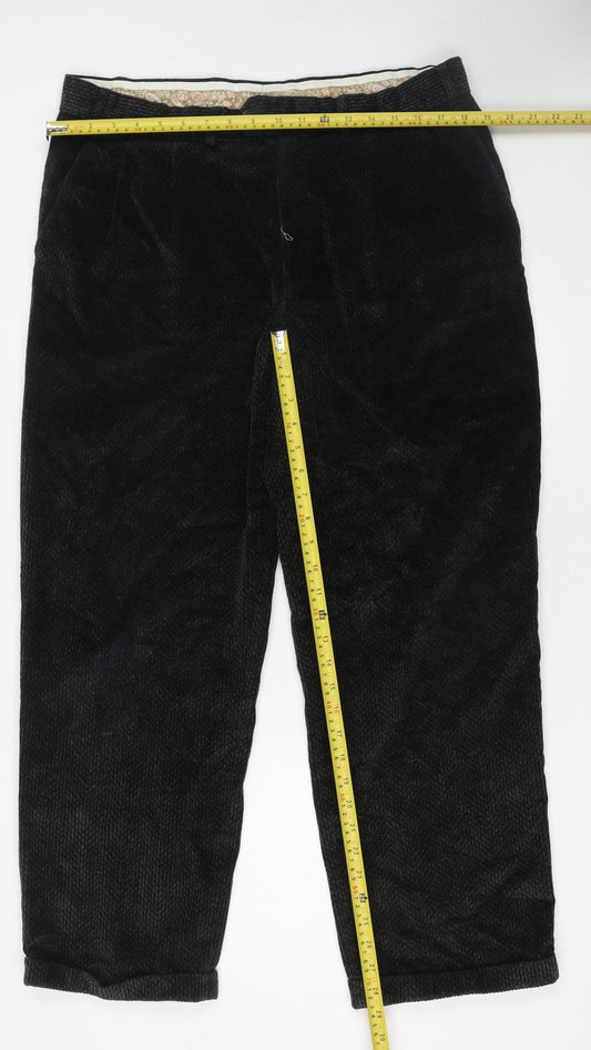 Mens UK Size 36 in Marks and Spencer Regular Fit Casual Green Trousers