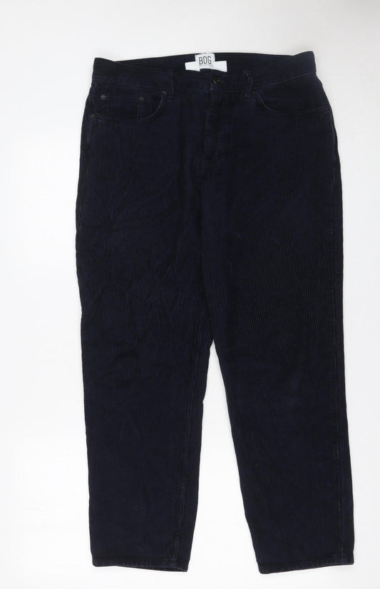 Womens UK Size 12 BDG Relaxed Fit Chino Blue Trousers