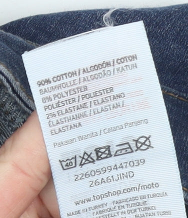 Womens UK Size 8 Topshop Slim Fit Skinny Blue Jeans