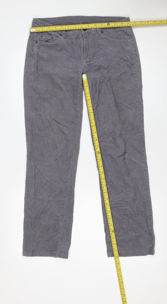 Womens UK Size 12 United Colors of Benetton Regular Fit Chino Grey Trousers