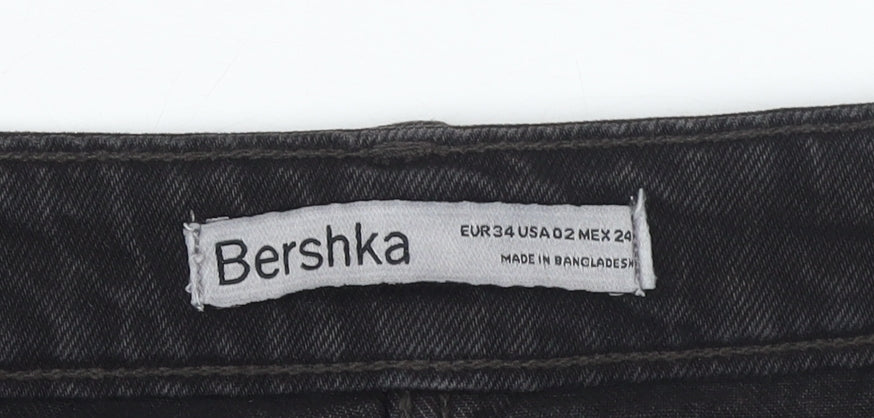 Womens UK Size 6 Bershka Straight & Pencil Denim Skirt