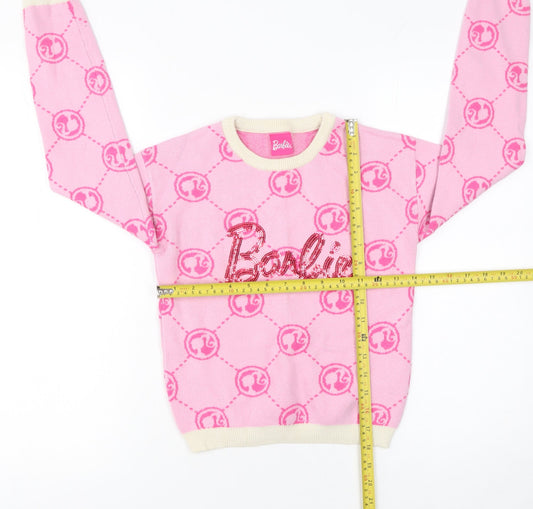 Girls UK Size 8-9 Years Very Pink Pullover Jumper