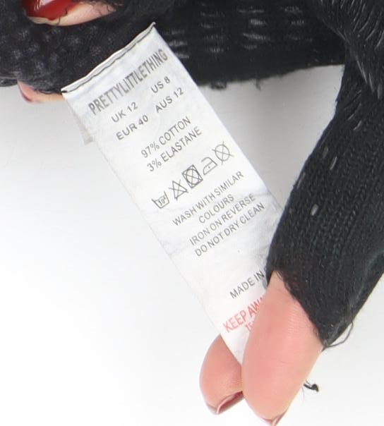 Womens UK Size 12 PRETTYLITTLETHING Black Basic Jacket