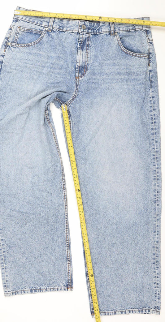 Mens UK Size 34 ASOS Regular Fit Straight Blue Jeans