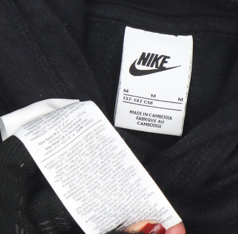 Boys UK Size 10-11 Years Nike Black Pullover Hoodie