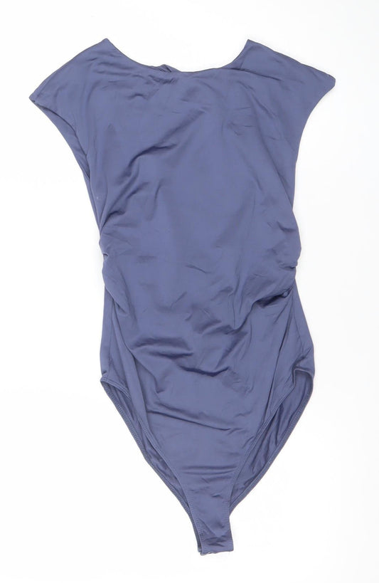 Womens UK Size 12 Stradivarius One-Piece Blue Bodysuit