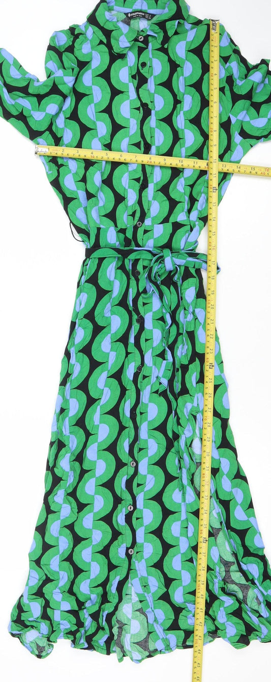 Womens UK Size XS Stradivarius Shirt Dress