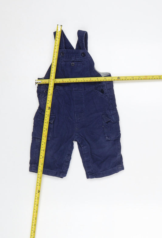 Baby GAP Blue Corduroy Lined Dungarees 6-9 Months Unisex