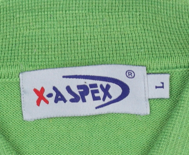 Mens UK Size L X-Aspex Green Pullover Jumper