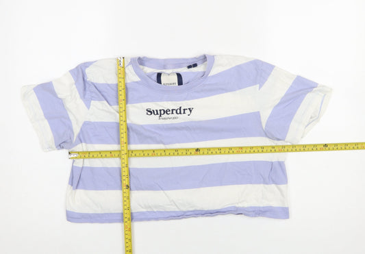Womens UK Size 8 Superdry Multicoloured Cropped T-Shirt