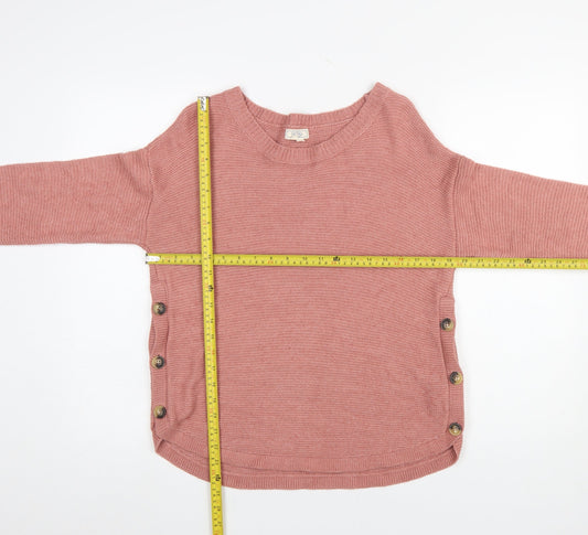 Womens UK Size 10 Fat Face Pink Pullover Jumper