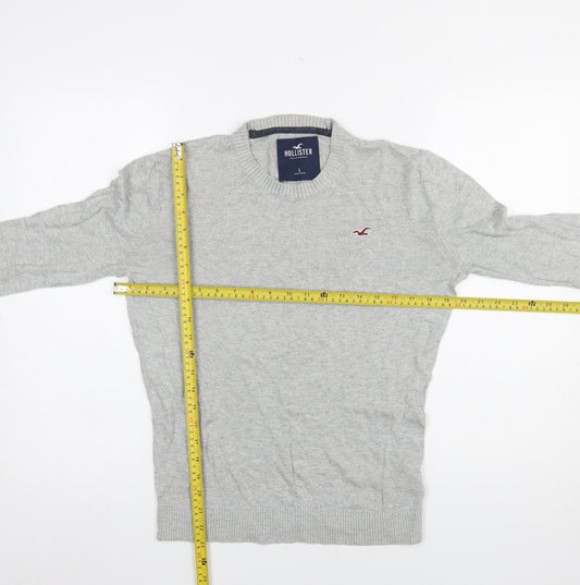 Mens UK Size S Hollister Grey Pullover Jumper