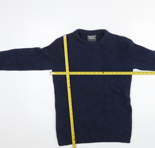 Mens UK Size S Charles Wilson Blue Pullover Jumper