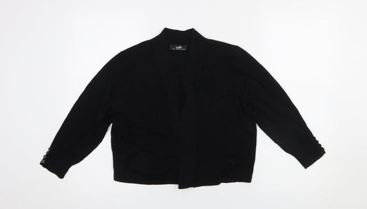Womens UK Size M Wallis Black Cardigan Jumper
