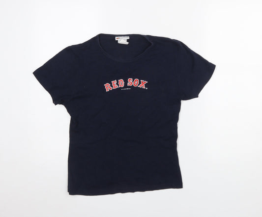 5th & Ocean Women's Blue Red Sox T-Shirt Size M Short Sleeve Cotton