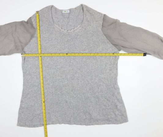 Womens UK Size 26 No Secret Grey Pullover Jumper