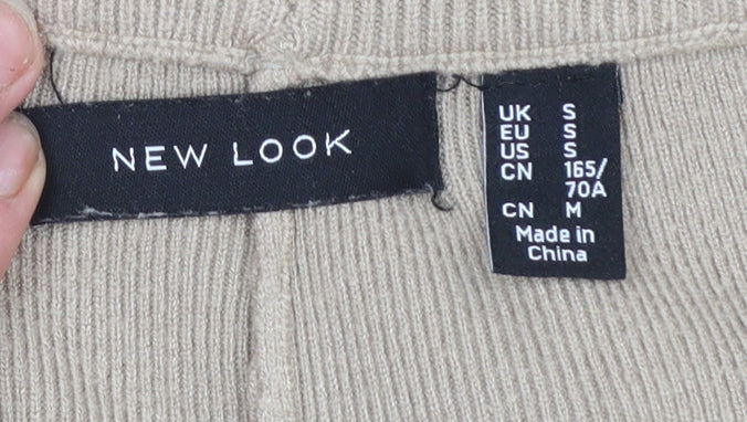 Womens UK Size S New Look Regular Fit Jogger Beige Trousers