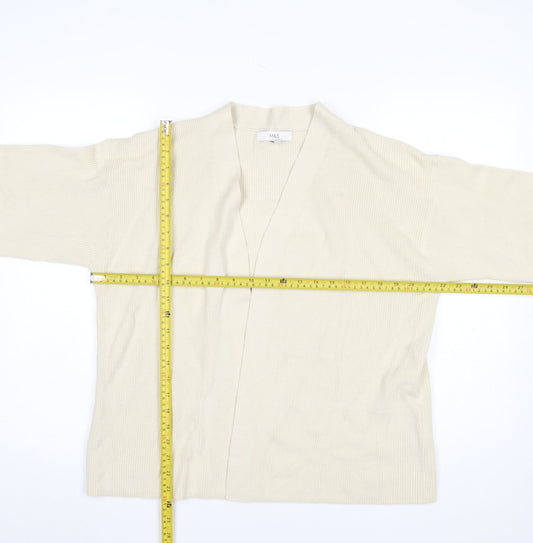 Womens UK Size M Marks and Spencer Beige Cardigan Jumper