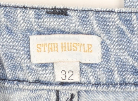 Mens UK Size 32 STAR HUSTLE Regular Fit Straight Blue Jeans
