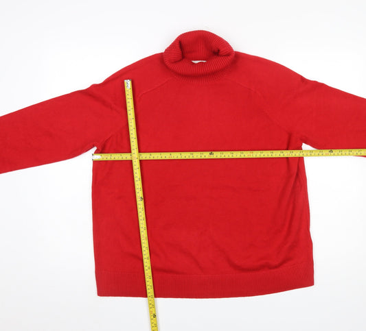 Womens UK Size L Marks and Spencer Red Pullover Jumper