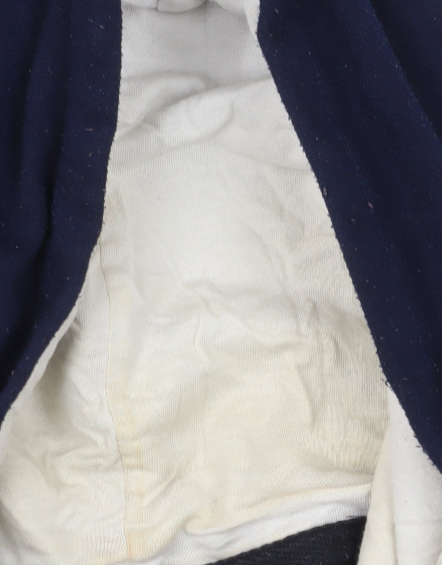 Mens UK Size L Derby Blue Pullover Hoodie