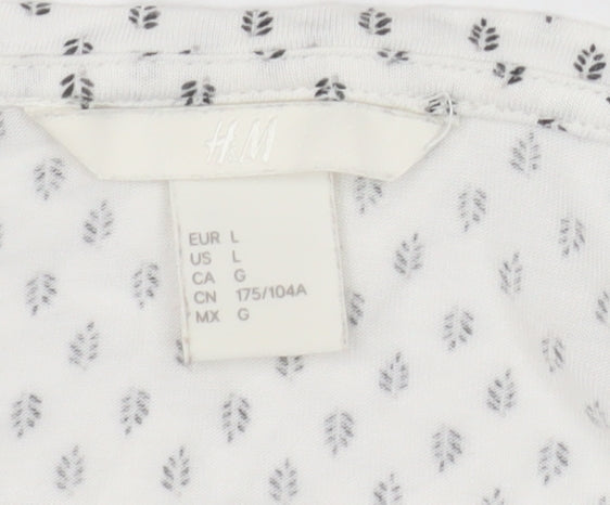 Womens UK Size 14 H&M White Basic Blouse