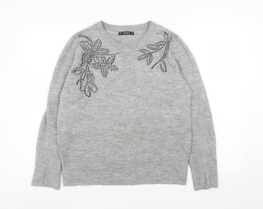 Womens UK Size S Dunnes Stores Grey Pullover Jumper