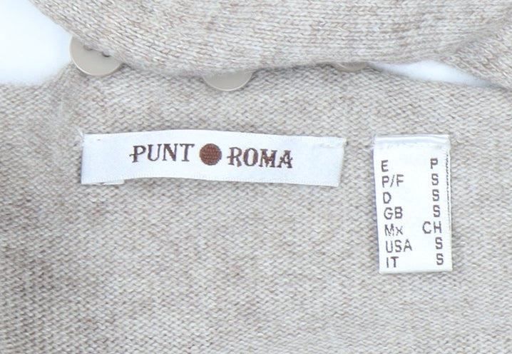 Womens UK Size S Punt Roma Beige Pullover Jumper