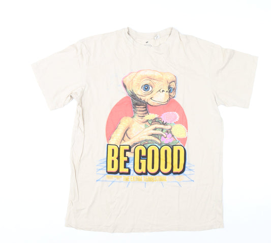 Boys UK Size 14 Years H&M Beige Basic T-Shirt