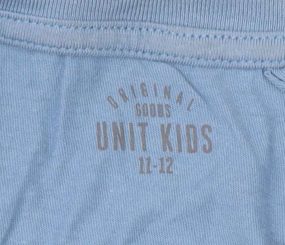 Boys UK Size 11-12 Years Unit Kids Blue Basic Pullover T-Shirt