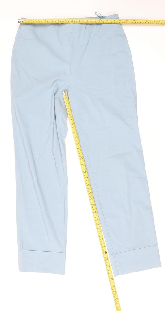 Womens UK Size M Gallery Regular Fit Chino Blue Trousers