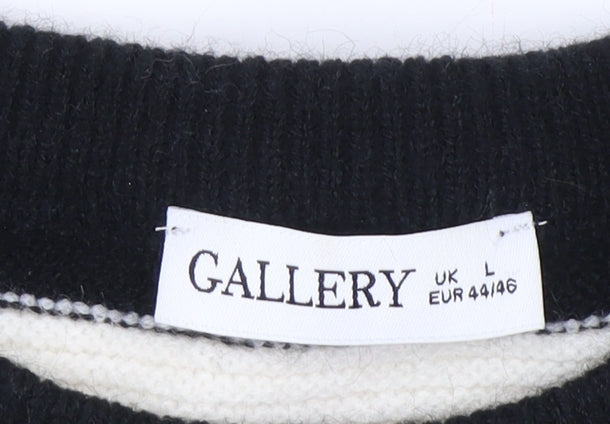 Womens UK Size L Gallery Black Pullover Jumper