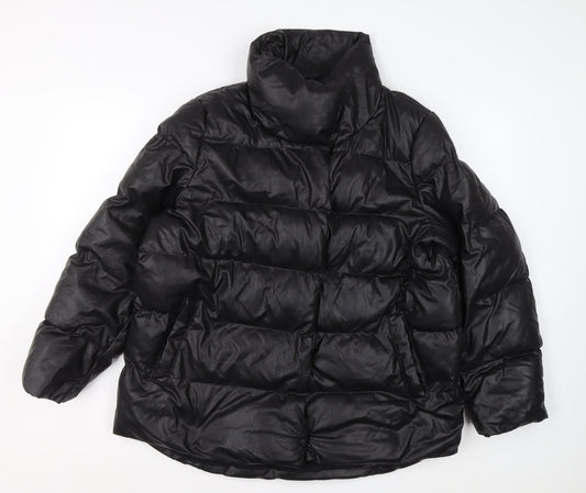 Womens UK Size 12 NEXT Black Puffer Jacket