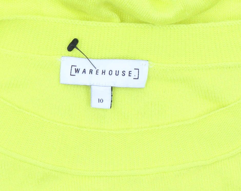 Womens UK Size 10 Warehouse Yellow Pullover Jumper