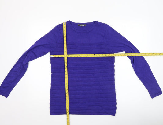 Womens UK Size S Bonmarché Purple Pullover Jumper