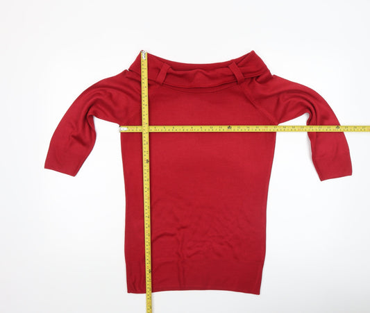 Womens UK Size 12 Marks and Spencer Red Pullover Jumper