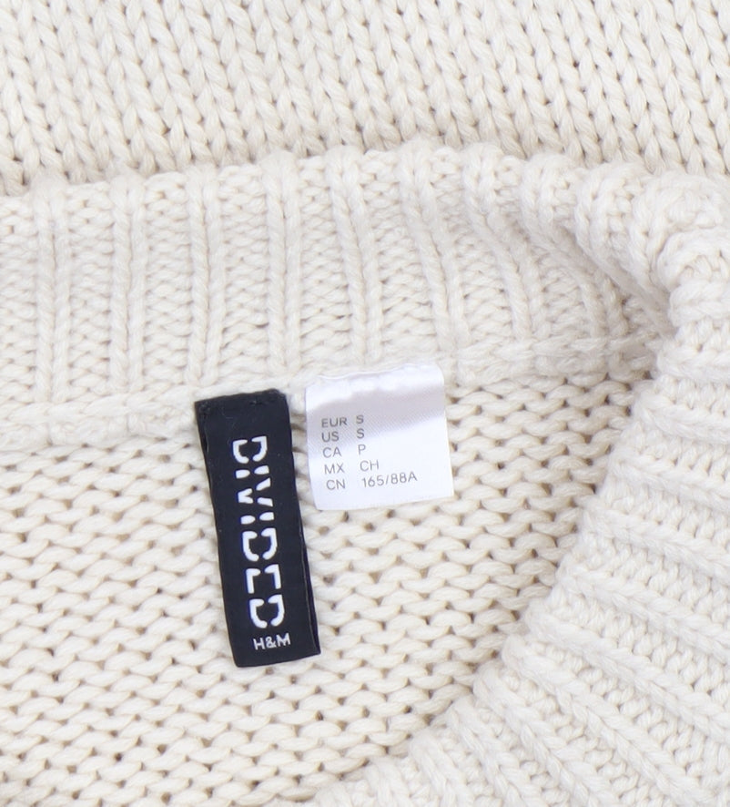 Womens UK Size 8 H&M Ivory Pullover Jumper