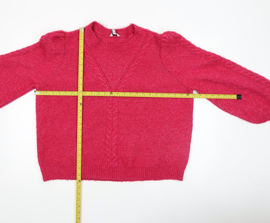 Womens UK Size 20 M&Co Pink Pullover Jumper