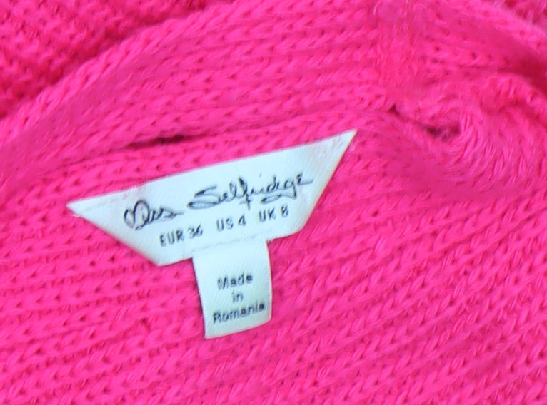 Womens UK Size 8 Miss Selfridge Pink Pullover Jumper