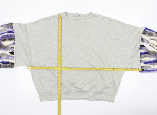 Womens UK Size M Zara Grey Pullover Sweatshirt