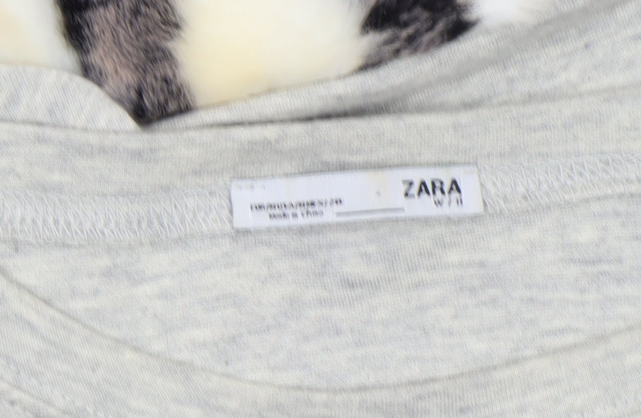 Womens UK Size M Zara Grey Pullover Sweatshirt