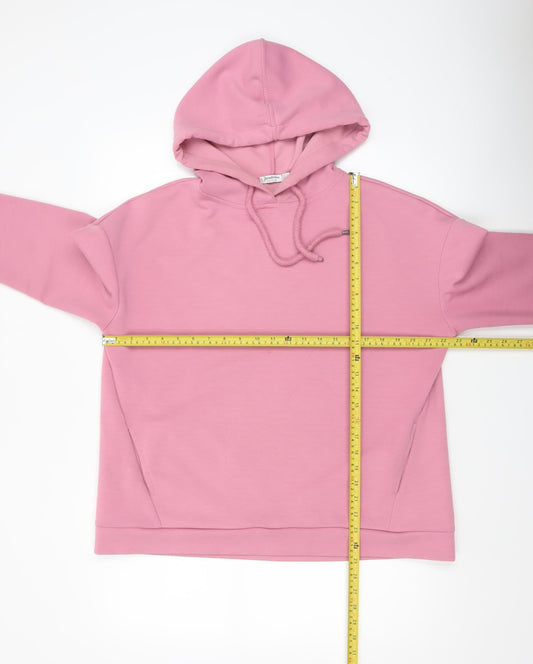 Womens UK Size L Stradivarius Pink Pullover Hoodie