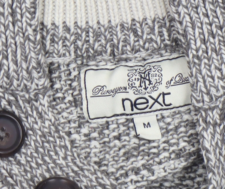 Mens UK Size M NEXT Grey Henley Jumper