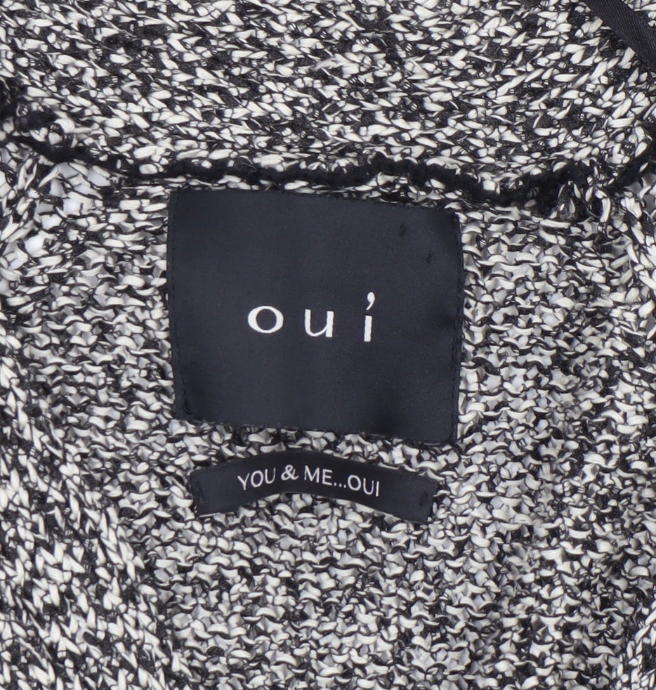 Womens UK Size 12 Oui Grey Cardigan Jumper